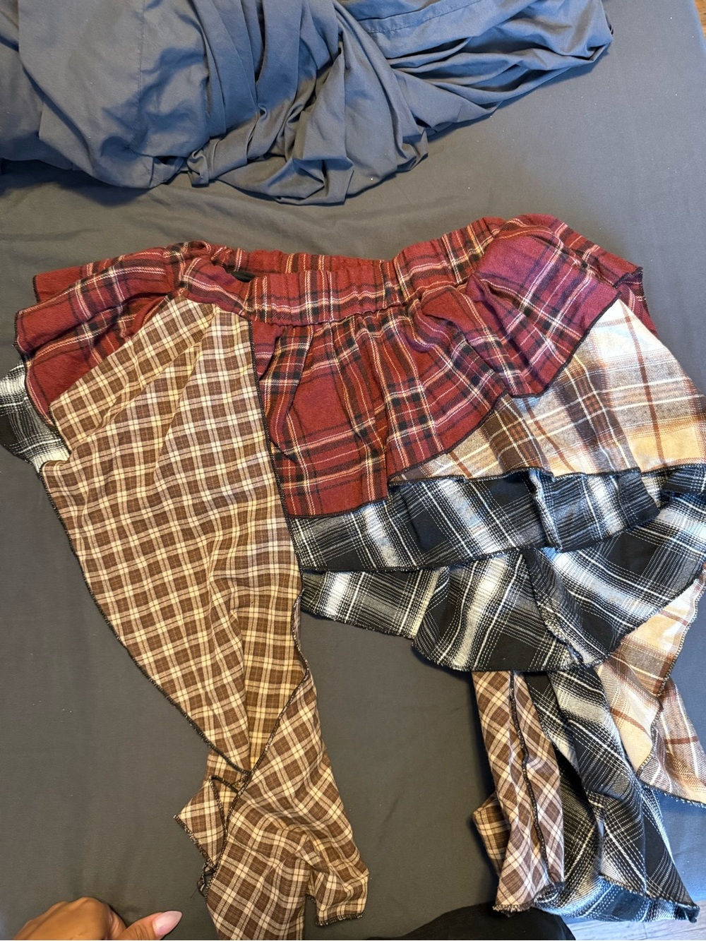 Girls Multicolor Plaid Ruffle Skirt - Brand Unspecified